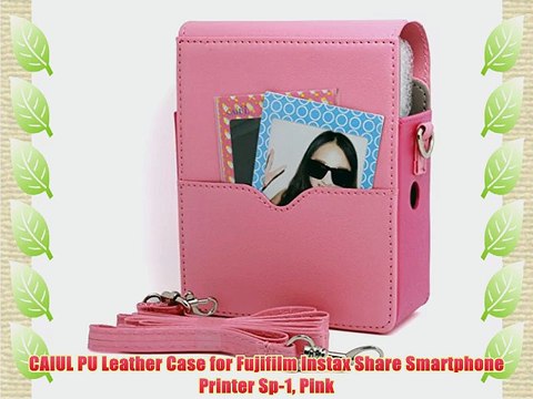 CAIUL PU Leather Case for Fujifilm Instax Share Smartphone Printer Sp-1 Pink