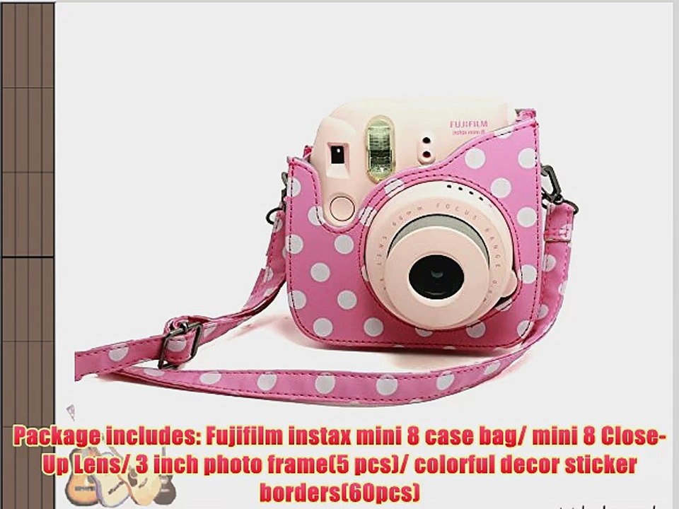 Fujifilm Instax Mini 8 Instant Camera Accessory Bundles Set (Included: Pink Mini 8 Vintage