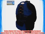 Deluxe Digital SLR Camera/Camcorder Sling Backpack (Black/Blue) For The Sony Alpha DSLR-A290