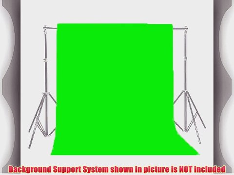 Muslin Lite Photo Background Backdrop 10' x 10' - Chroma Key Green Screen - for Green Screen