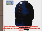 Deluxe Digital SLR Camera/Camcorder Sling Backpack (Black/Blue) For The Canon Digital Rebel