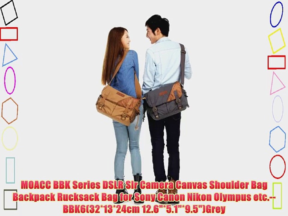MOACC BBK Series DSLR Slr Camera Canvas Shoulder Bag Backpack Rucksack Bag for Sony Canon Nikon