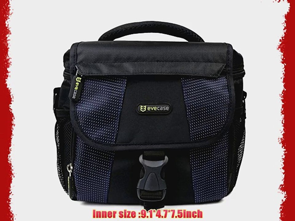 EVECASE Universal Blue DSLR Large Camera and Lens Carrying Pouch Nylon Bag/Case with Strap