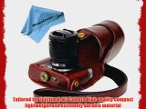MegaGear Ever Ready Protective Dark Brown Leather Camera Case  Bag for Fujifilm X-M1 (XM1 X-a1)