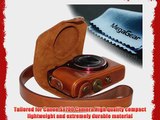 MegaGear Ever Ready Protective Leather Camera Case Bag for Canon Sx700 HS (Light Brown)