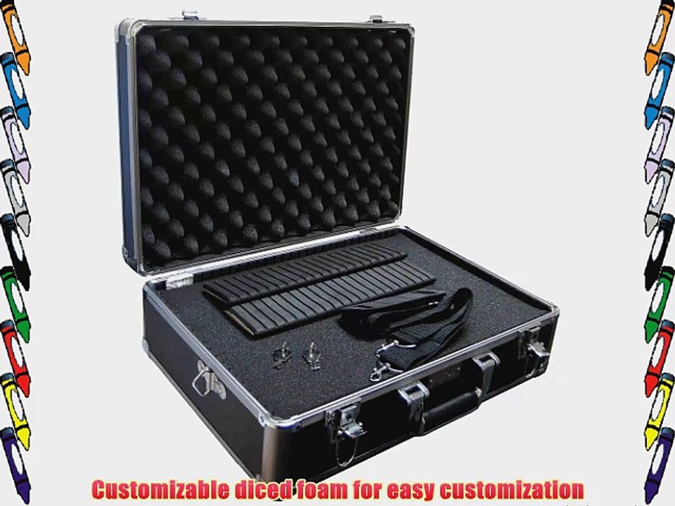 Zeikos ZE-HC36 Deluxe Medium Hard Shell Case With Extra Padding Foam For Cameras Camcorders