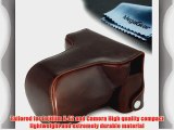 MegaGear Ever Ready Protective Dark Brown Leather Camera Case  Bag for Fujifilm X-E2 with 18-55