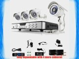 Zmodo 8Channel H.264 DVR Security Camera System w/ 4 Outdoor Weatherproof 600TVL Hi-Resolution