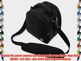 (Black) Laurel VG Camera Bag w/ Removable Shoulder Strap for Sony Cyber-Shot DSC-HX300 / SLT-A58