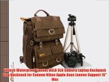 Vktech Waterproof Canvas DSLR SLR Camera Laptop Backpack Bag Rucksack for Cannon Nikon Apple