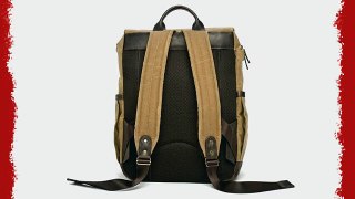 Ona Camps Bay Camera and Laptop Backpack Handcrafted with Waxed Canves and Leather - Field