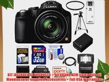 Panasonic Lumix DMC-FZ70 Digital Camera (Black) with 32GB Card   Battery   Case   Flash   Tripod