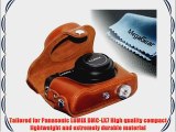 MegaGear Ever Ready Protective Light Brown Leather Camera Case Bag for Panasonic Lumix Lx7