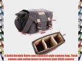 YOPO Fashion Casual Vintage Canvas DSLR SLR Camera Shoulder Bag Backpack Rucksack Bag With