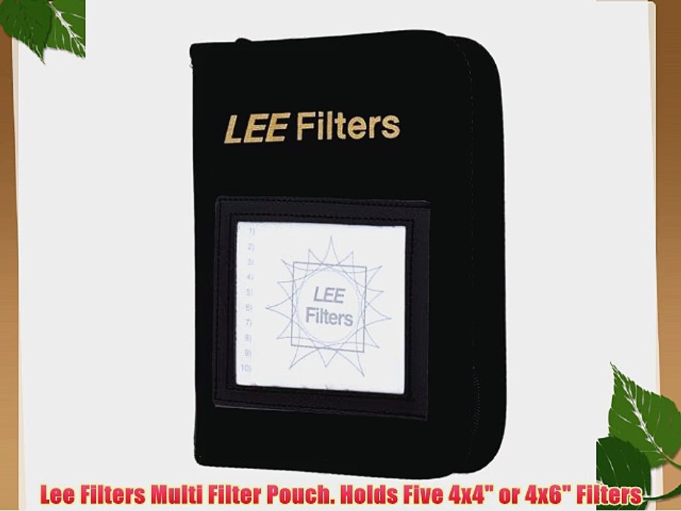 Lee Filters Multi Filter Pouch. Holds Five 4x4 or 4x6 Filters