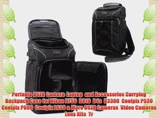 Professional Gear Backpack for Digital SLR Nikon Cameras  Laptops