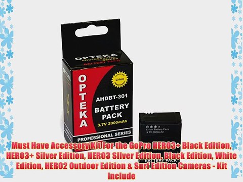 Must Have Accessory Kit For the GoPro HERO3 Black Edition HERO3 Silver Edition HERO3 SIlver
