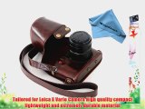 MegaGear Ever Ready Protective Dark brown Leather Camera Case  Bag for Leica X Vario Leica