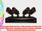 Night Owl P-85-4624N 8 Channel 960H DVR with 500GB Hard Drive and 4 Hi-Res Cameras (Black)