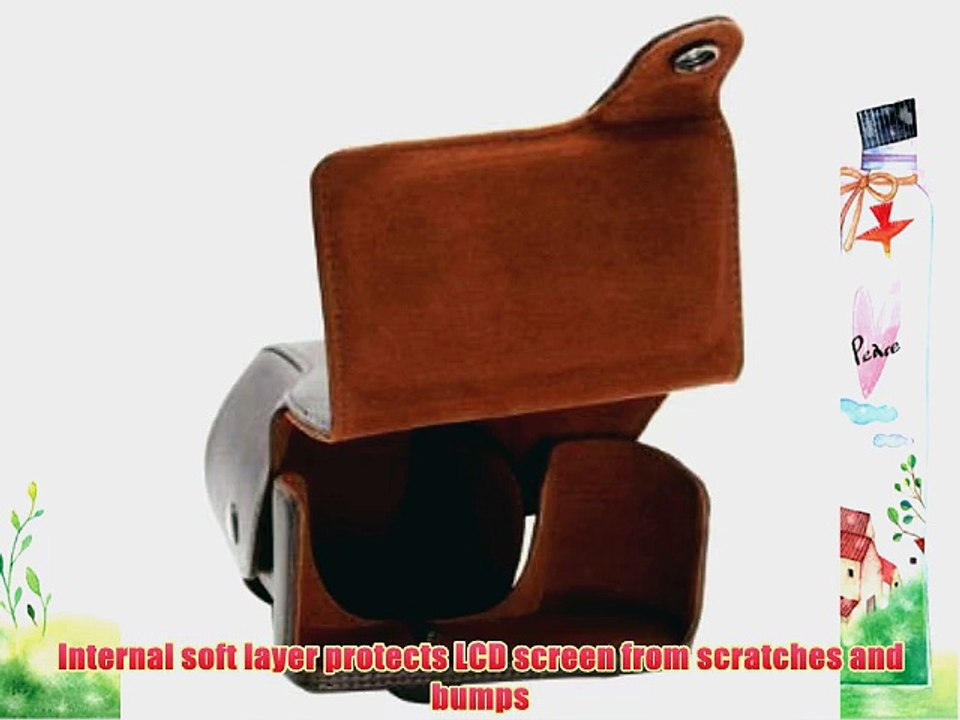 MegaGear - Ever Ready Protective Dark Brown Leather Camera Case Bag for Sony NEX-7 with Lens