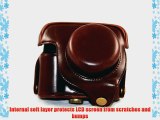 MegaGear Ever Ready Protective Dark Brown Leather Camera Case Bag for Canon PowerShot G1X
