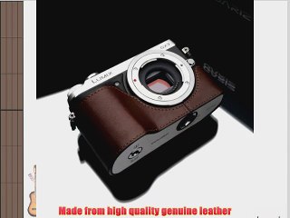 Gariz Genuine Leather XS-CHGX7BR Camera Metal Half Case for Panasonic LUMIX DMC-GX7 GX7 Brown