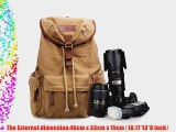 koolertron Canvas Vintage DSLR SLR Camera Shoulder Case Backpack Rucksack Bag With Waterproof