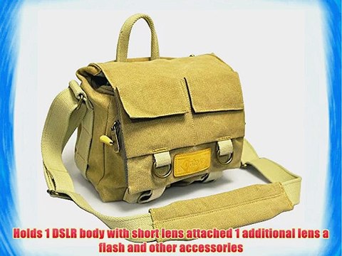 Opteka Excursion Series C500 Weatherproof Canvas Shoulder Bag for Photo and Video Cameras