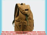 Kattee Waterproof Canvas DSLR SLR Camera Laptop Backpack Bag Case for Sony Canon Nikon Olympus