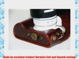 MegaGear Ever Ready Protective Dark Brown Leather Camera Case Bag for Samsung NX300 Smart Wi-Fi