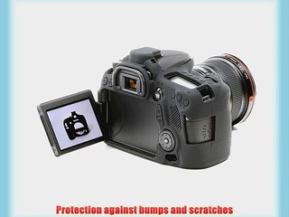 easyCover EA-ECC70DB Silicon Case for Canon 70D Cameras Black
