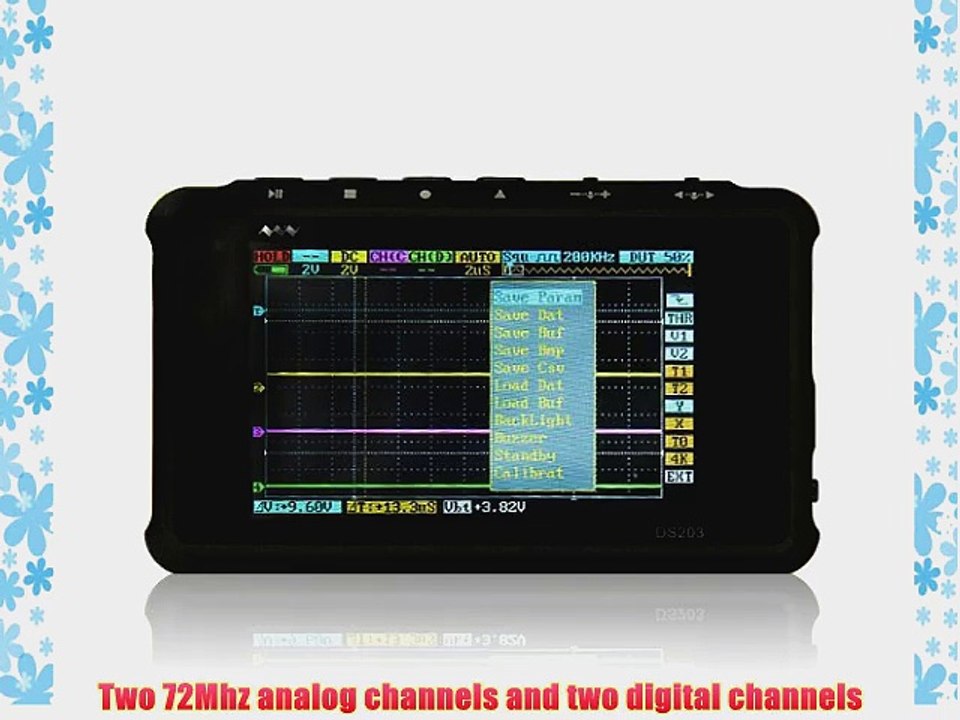 Storm Store DSO203 Nano Pocket-Sized ARM Digital Oscilloscope Metal Shell4 Channels 72MHz Bandwidth