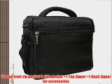 Evecase? Black Large Digital SLR Camera and lens Carrying Pouch Nylon Bag/Case with Strap for