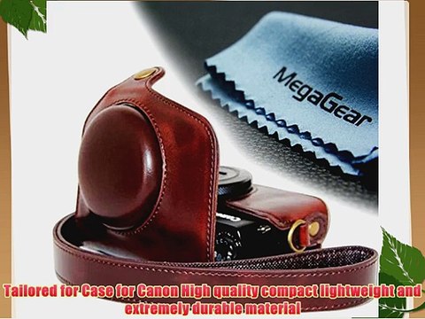 MegaGear Ever Ready Protective Leather Camera Case Bag for Canon PowerShot G7X Digital Camera