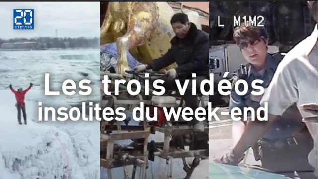 Un cheval mécanique made in China, l'escalade des chutes du Niagara et la vidéo d'une arrestation aux États-Unis