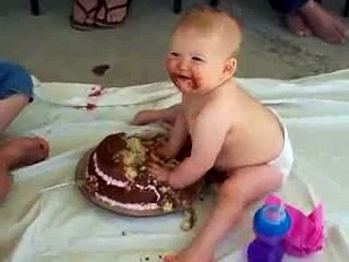 First Birthday Cake - Funny Baby