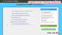 English-Hindi Talking Dictionary Keygen - Instant Download 2015