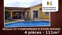A vendre - Maison/villa - ST SYMPHORIEN D OZON (69360) - 4 pièces - 111m²