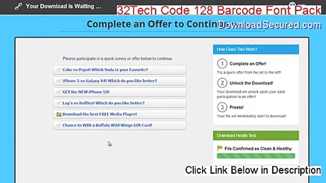32Tech Code 128 Barcode Font Pack Serial (Risk Free Download)