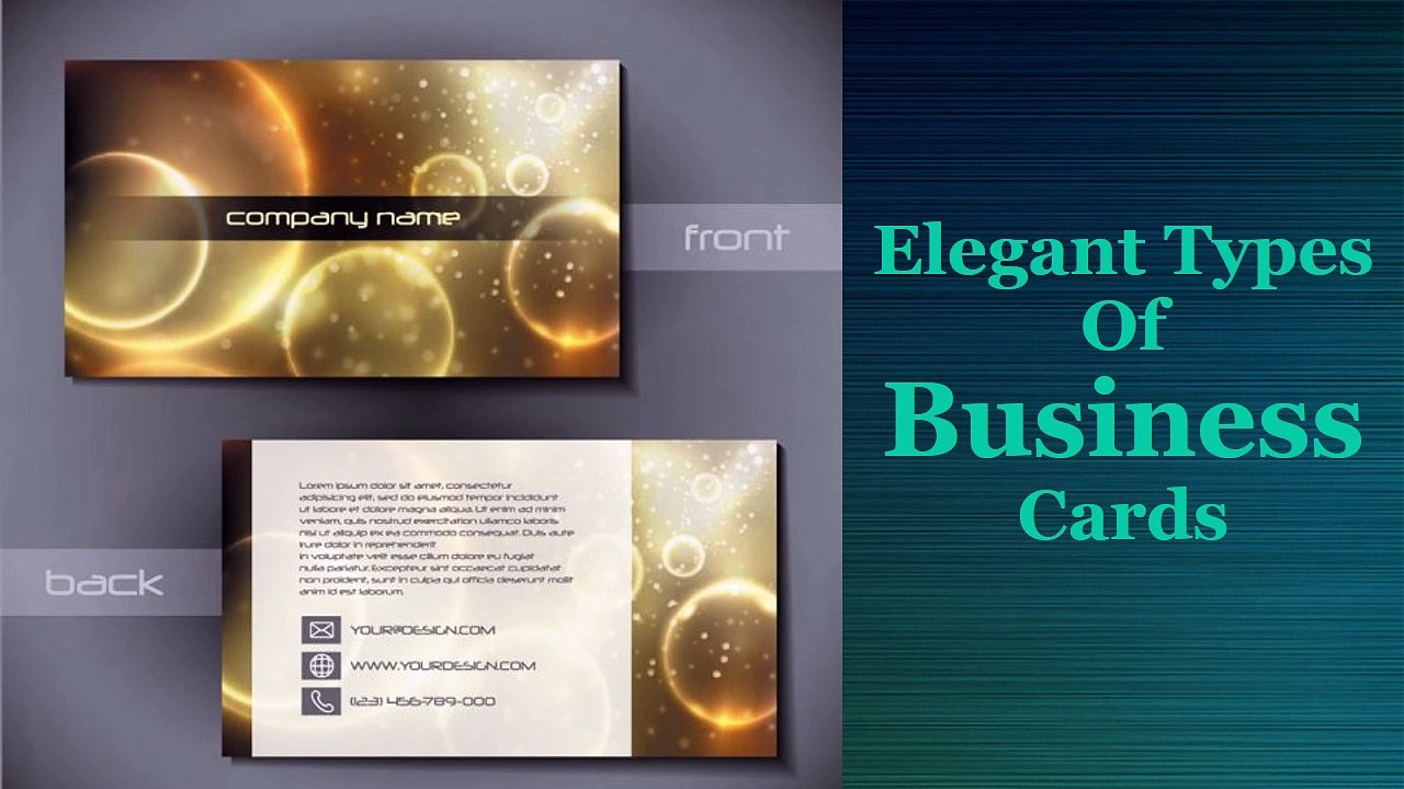 Elegant Types Of Business Cards