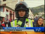 Accidente de tránsito en el Centro Sur de Quito deja cuatro heridos