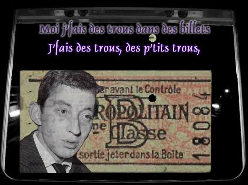 KARAOKE SERGE GAINSBOURG - Le poinçonneur des lilas
