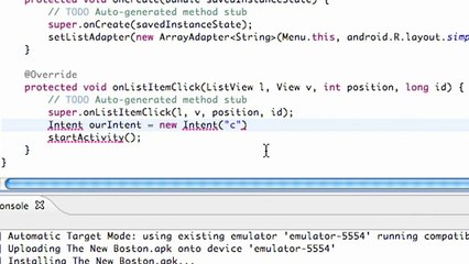 Android Application Development - 20 - Starting an Activity with a Class Object