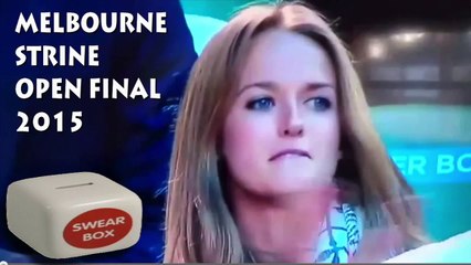 Kim Sears and the players swear box Australian Open FINAL