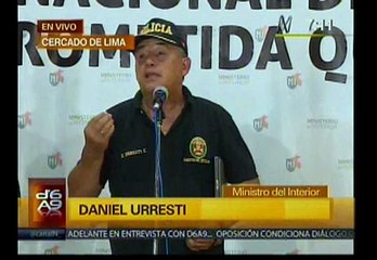 Daniel Urresti: "Los ministros no somos pretexto para no dialogar"