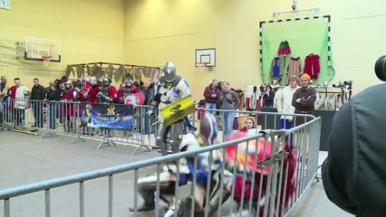 Modern-day knights do battle in bone-crunching combat