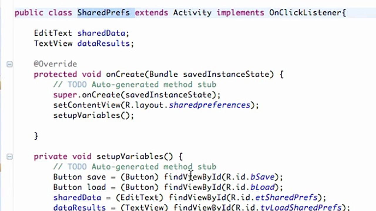 Android Application Development - 95 - Saving Data with SharedPreferences