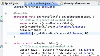 Android Application Development - 97 - Loading SharedPreferences Data