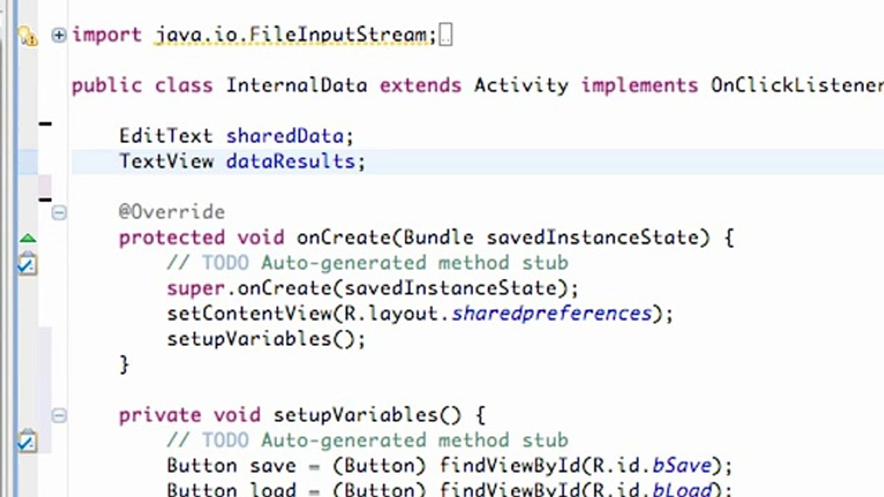 Android Application Development - 98 - File Output Stream for Internal Storage