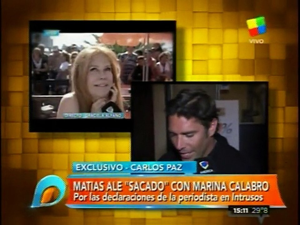 Pronto.com.ar - Matías Alé enojado con Graciela Alfano y Marina Calabró